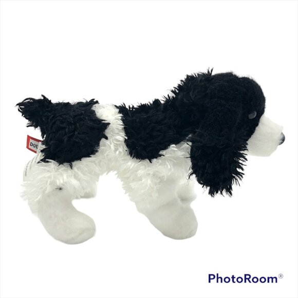 NWOT RARE Douglas Cuddle Toys Hazel Parti Cocker Spaniel Black White Dog Plush - Picture 3 of 8